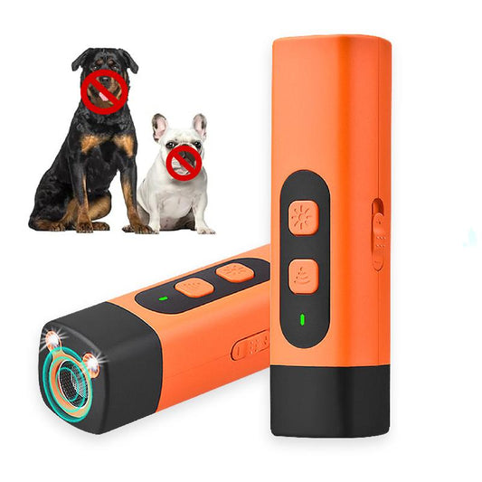 Professional Sonic Dog Bark Deterrent with LED Flashlight - Rechargeable, Portable, 30Ft Range Anti-Bark Device for Effective Dog Training - Fast Shipping!